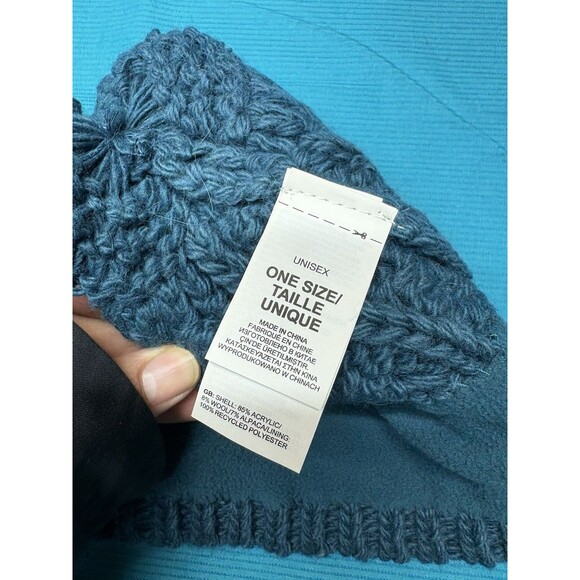 The North Face Cable Knit Beanie & Scarf Set Teal / Slate Blue Alpaca Wool main image 7